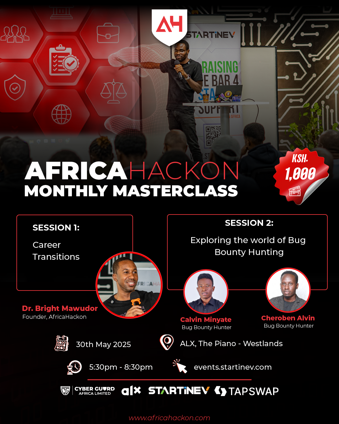 Africahackon Monthly Meetup - Career Transitions and Exploring the world of Bug Bounty Hunting